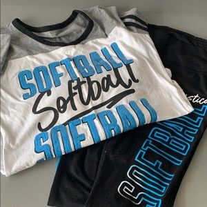 Kids Softball t-shirt and matching leggings